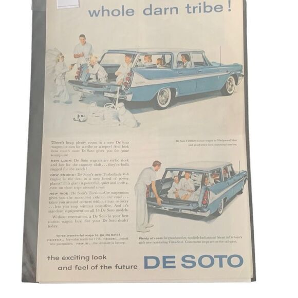 Vintage 1958 De Soto Room For The Whole Darn Tribe Ad Advertisement - Picture 2 of 4